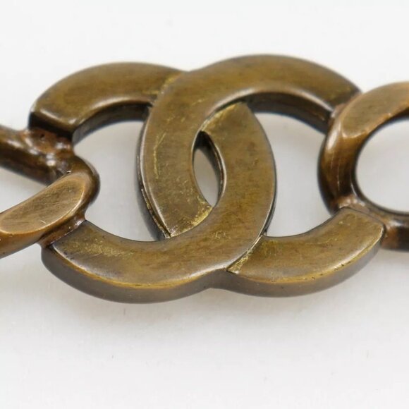 CHANEL Chain belt belt A07928Y02269 Vintage processing COCO Mark MARRON Br... - Picture 10 of 12